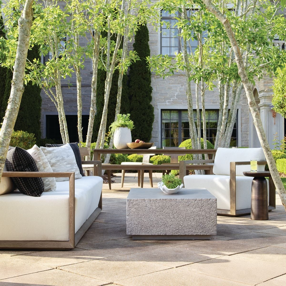 Hesston Outdoor Concrete Coffee Table by Uttermost