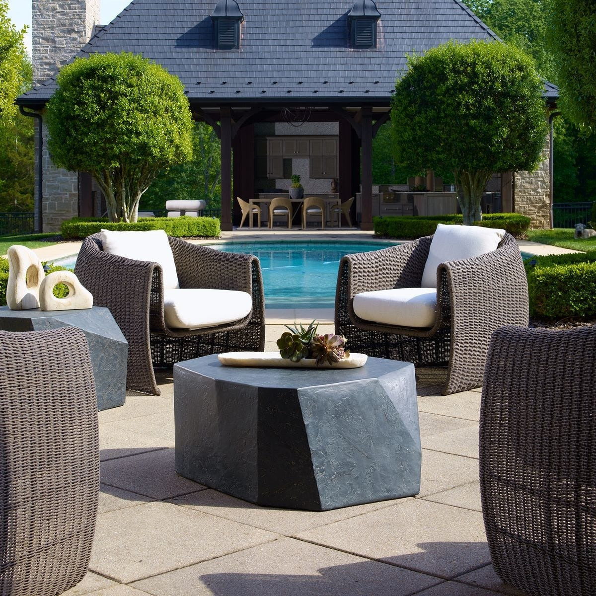 Parra Slate Outdoor Coffee Table by Uttermost