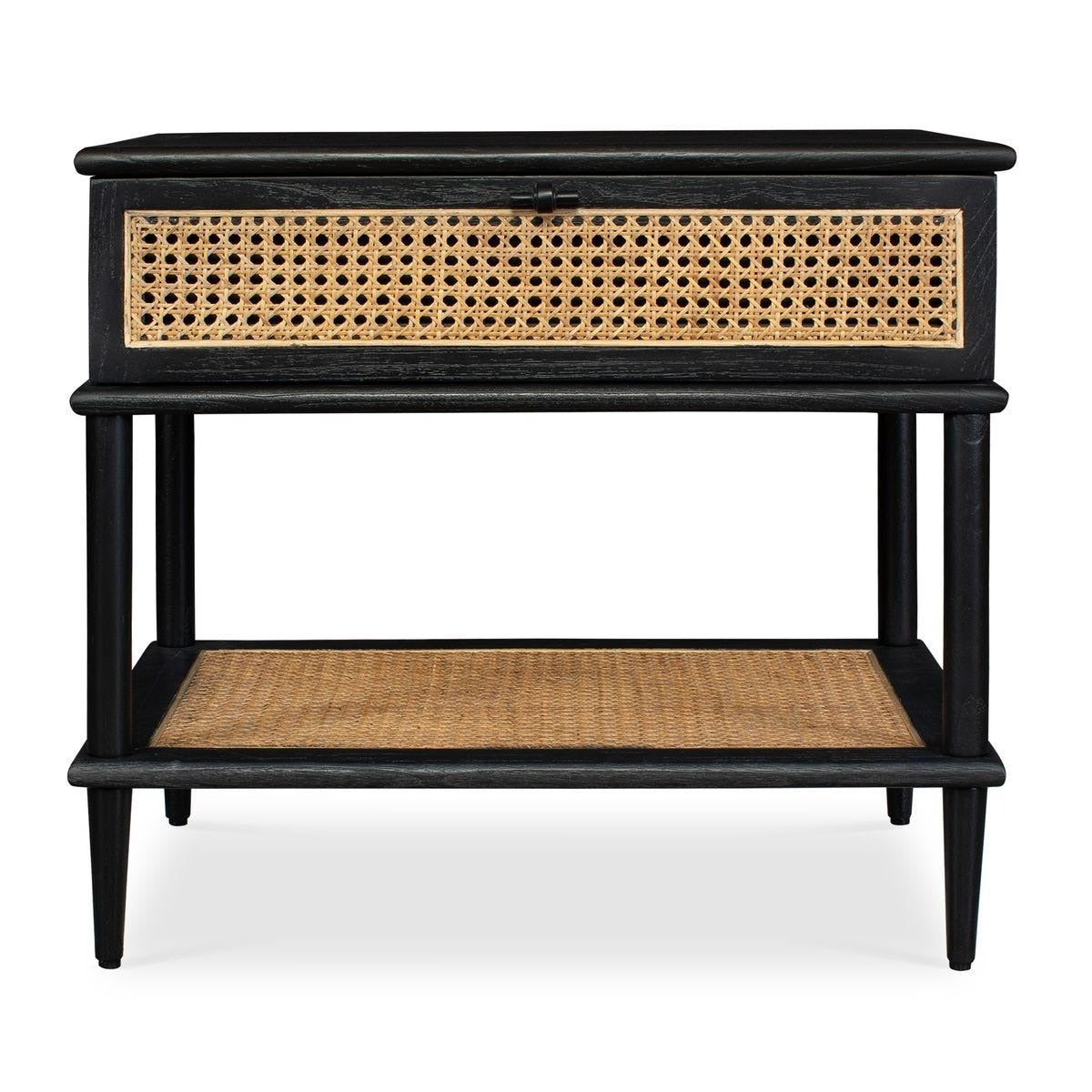 Coast Black Rattan Side Table by Uttermost