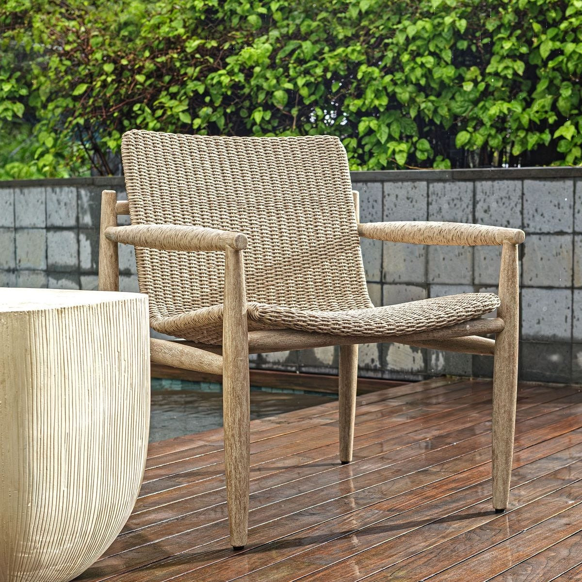 Sumba Wicker Outdoor Lounge Chair by Uttermost