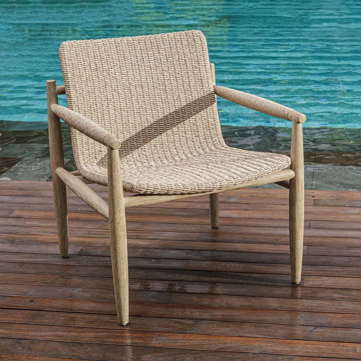 Sumba Wicker Outdoor Lounge Chair by Uttermost