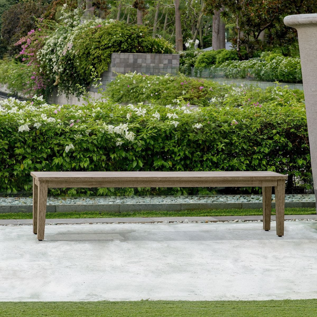 Forsyth Dark Gray Outdoor Bench by Uttermost