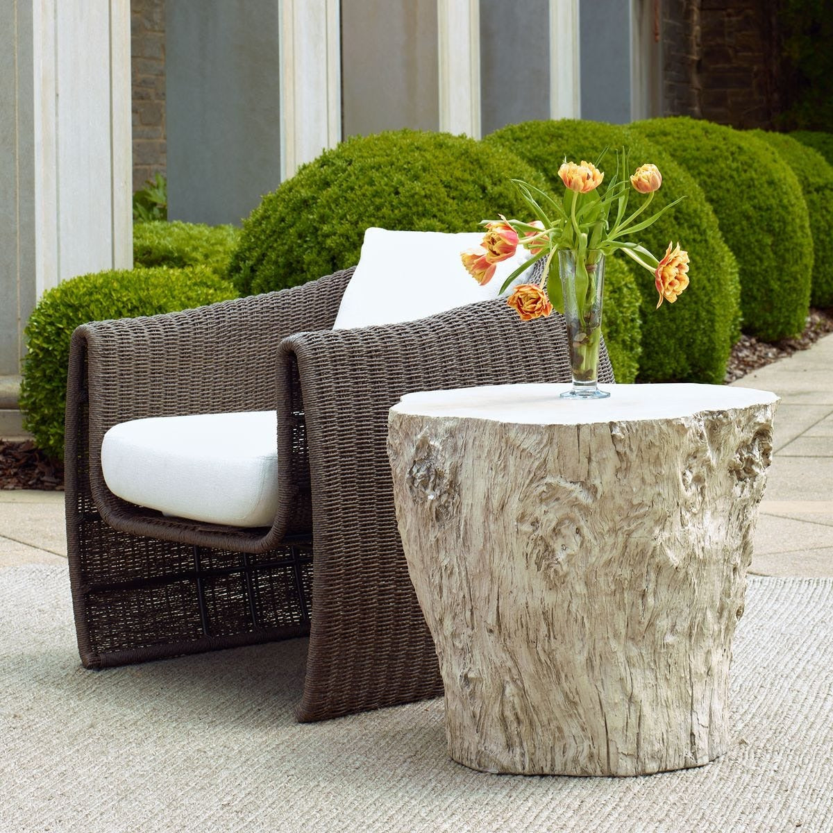 Oakmont Indoor/Outdoor Side Table in White by Uttermost