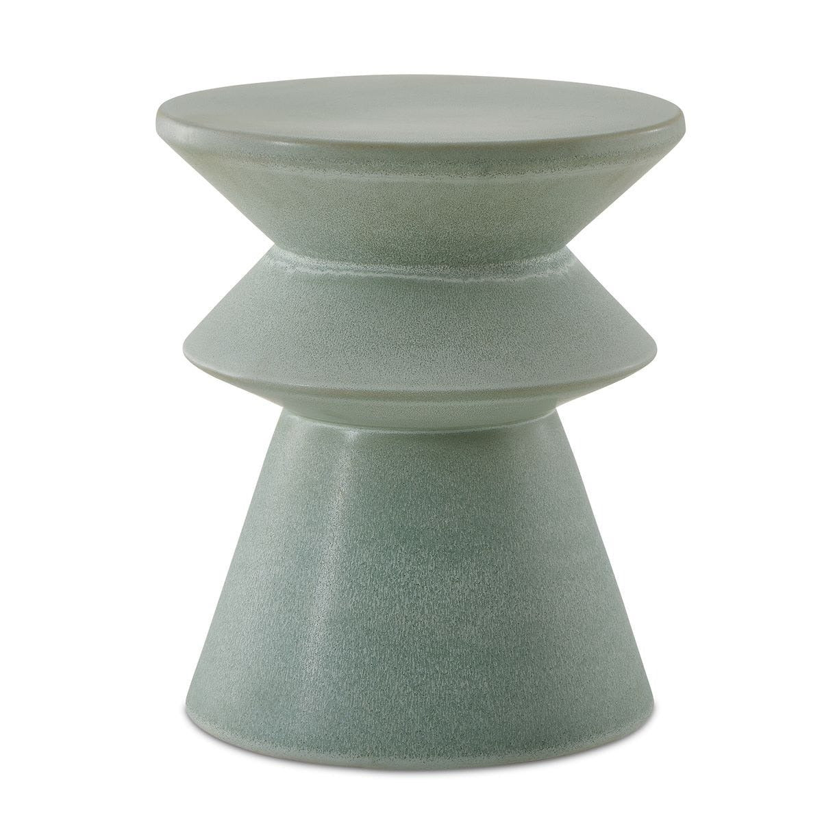 Imogene Garden Stool in Seafoam Glaze by Uttermost