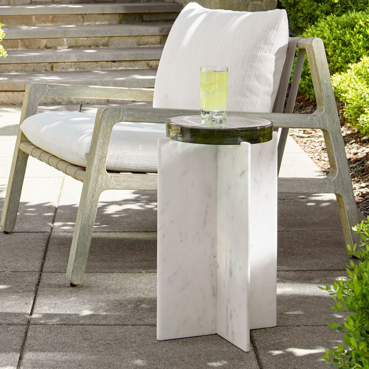 Olina Marble Outdoor Accent Table by Uttermost