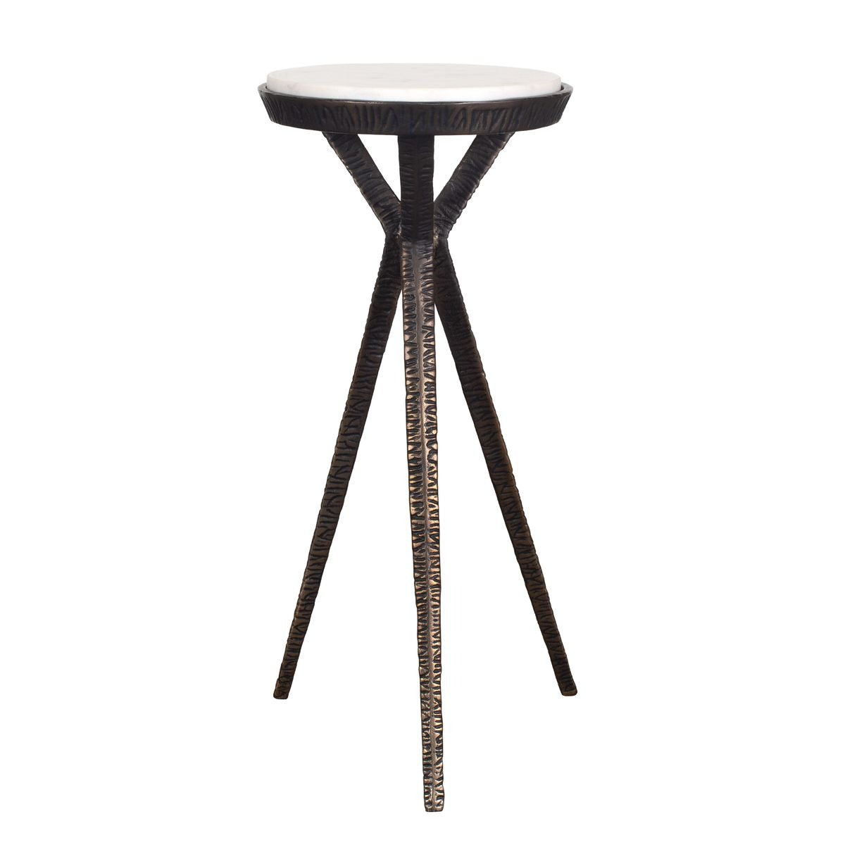 Tilton White Marble Accent Table by Uttermost