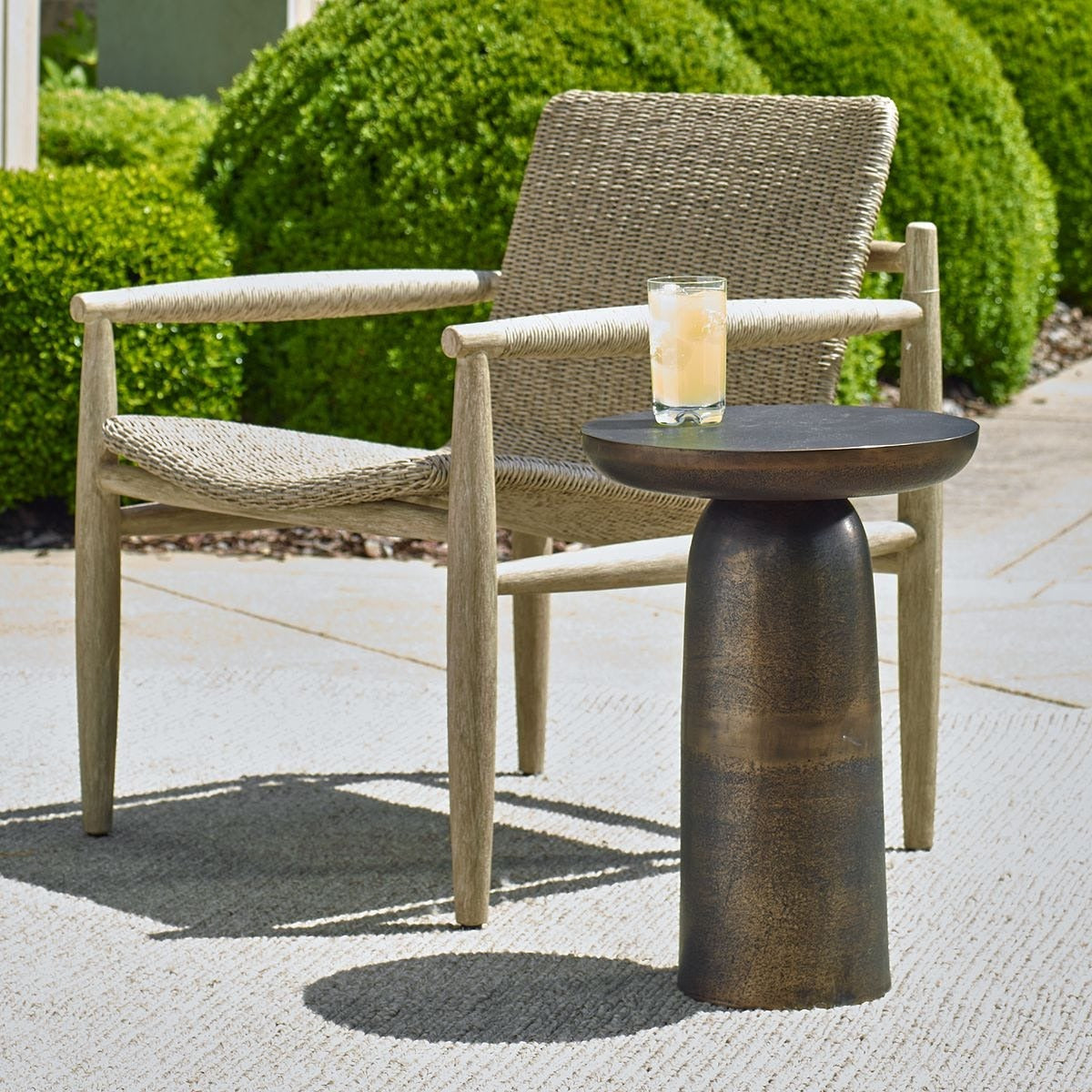 Joppa Dark Bronze Outdoor Accent Table by Uttermost