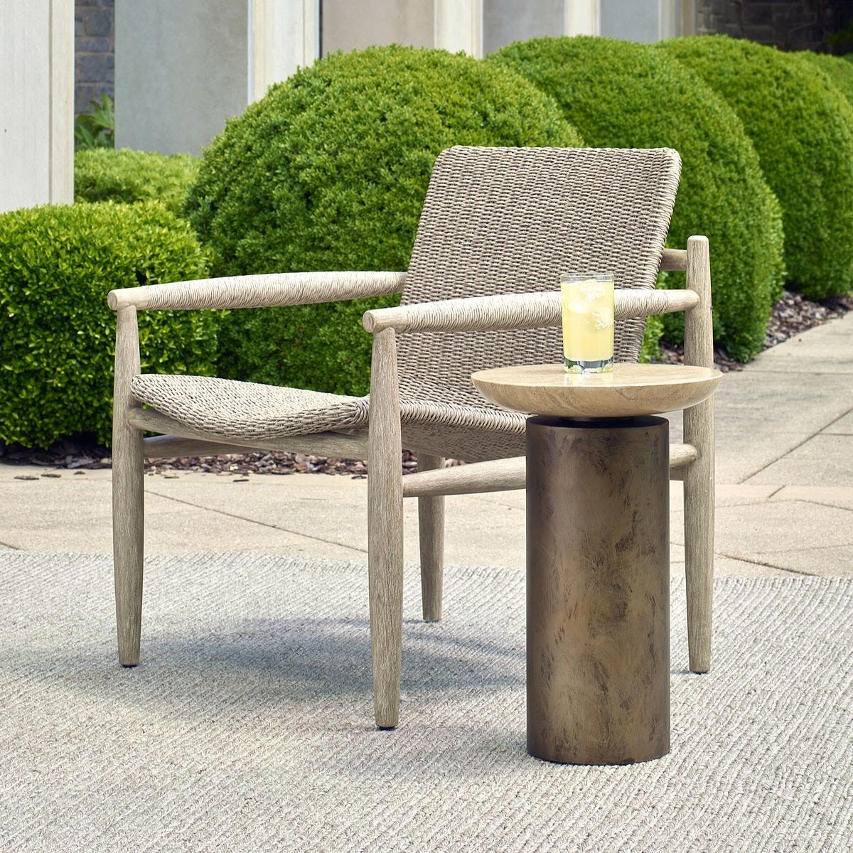 Oslo Brass Outdoor Accent Table by Uttermost