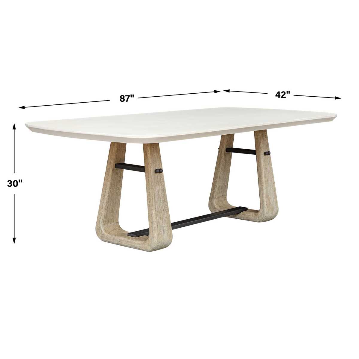 Circa Concrete Indoor-Outdoor Dining Table by Uttermost