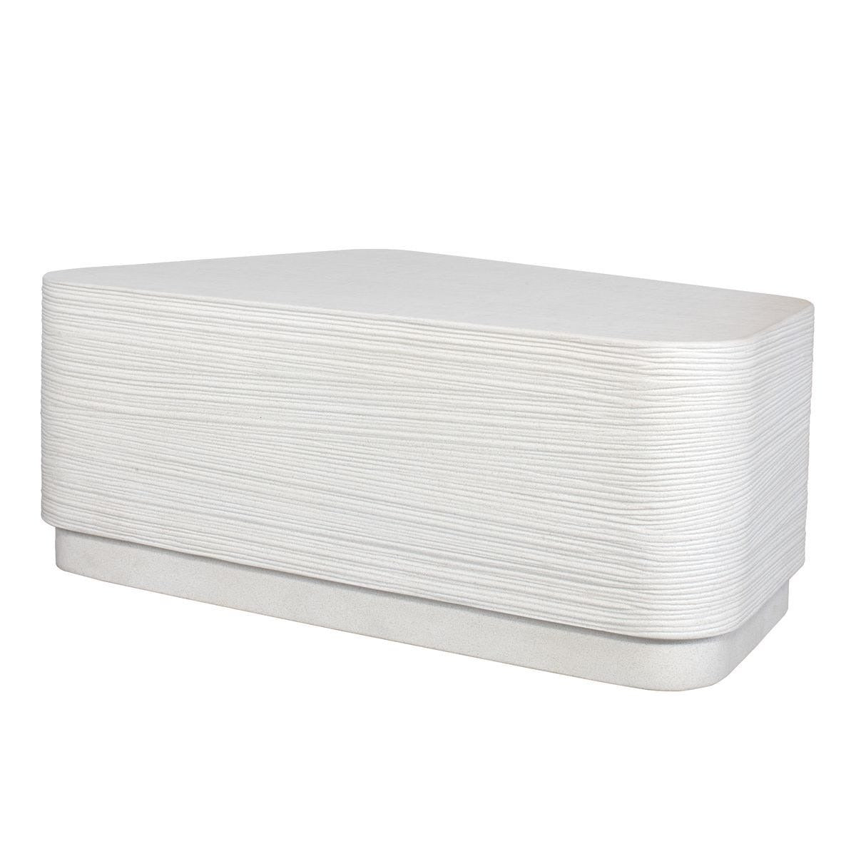 Saltwater Concrete Coffee Table in White by Uttermost