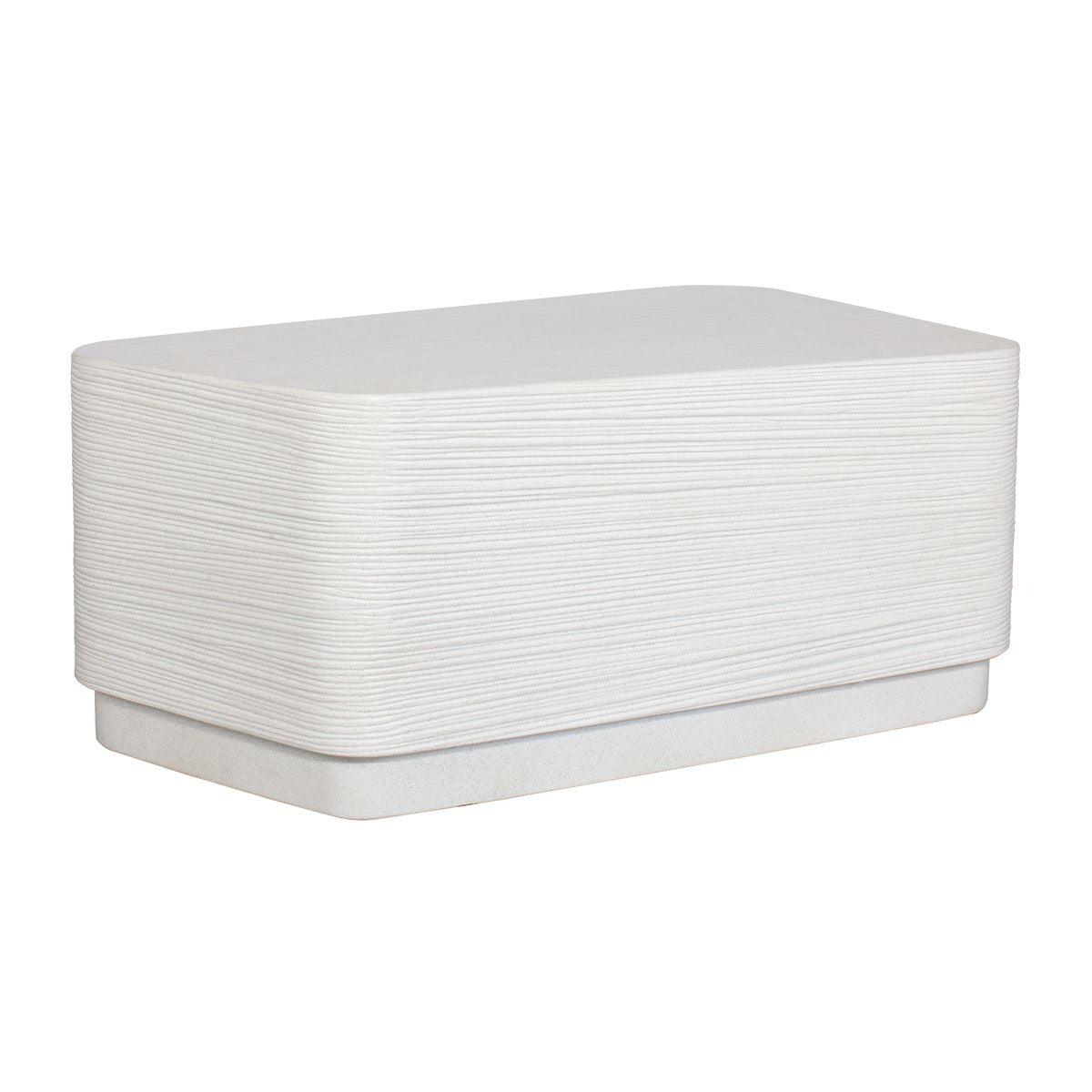 Saltwater Concrete Coffee Table in White by Uttermost
