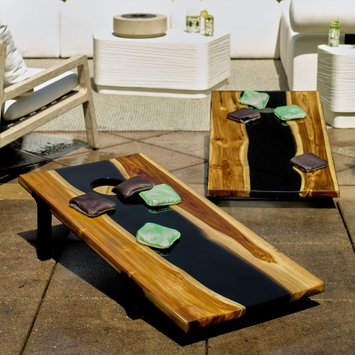Clearwood Black Cornhole Game - Set of 2 by Uttermost