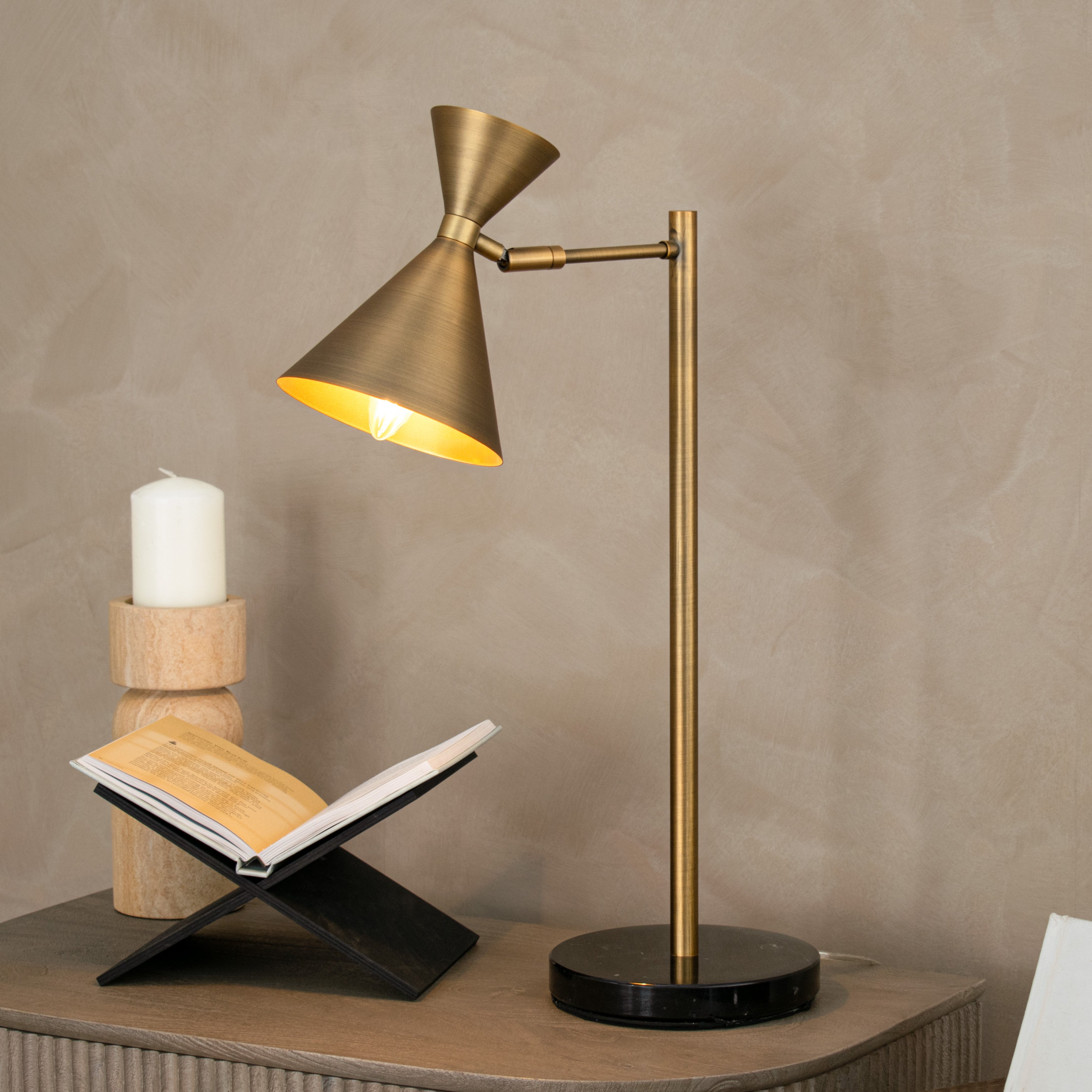 Giano Antique Brass Desk Lamp by RV Astley