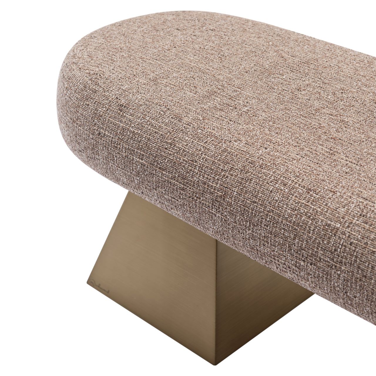 Alexander Jones Brown Tweed Bench Seat by Richmond Interiors