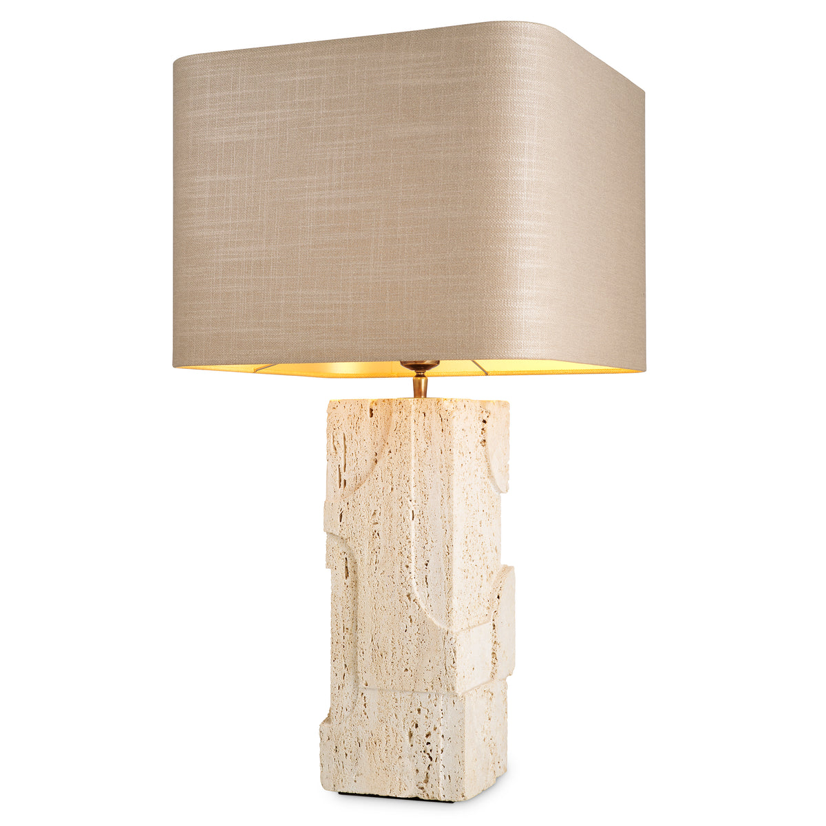 Table Lamp Mazzini Travertine Incl Shade Eichholtz