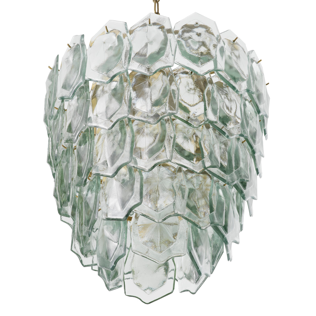 Chandelier Elias Vintage Brass Finish Clear Glass Eichholtz