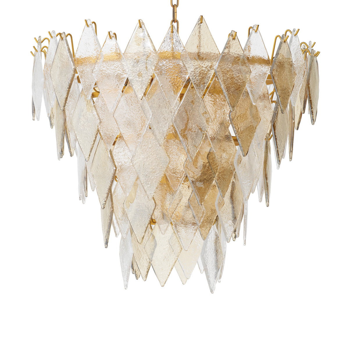 Chandelier Rhombus Small Antique Brass Finish Eichholtz