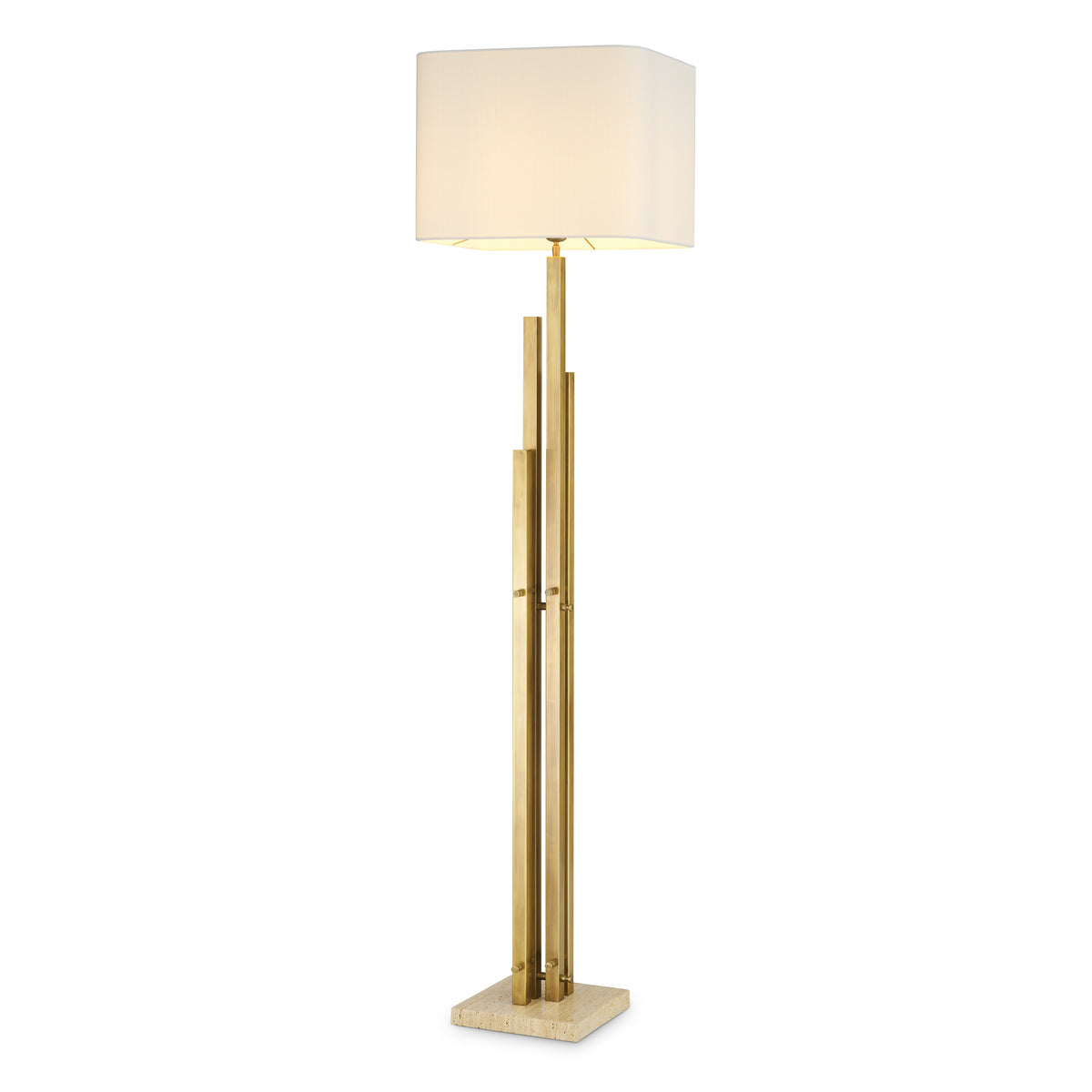 Floor Lamp Destino Vintage Brass Finish Incl Shade Eichholtz