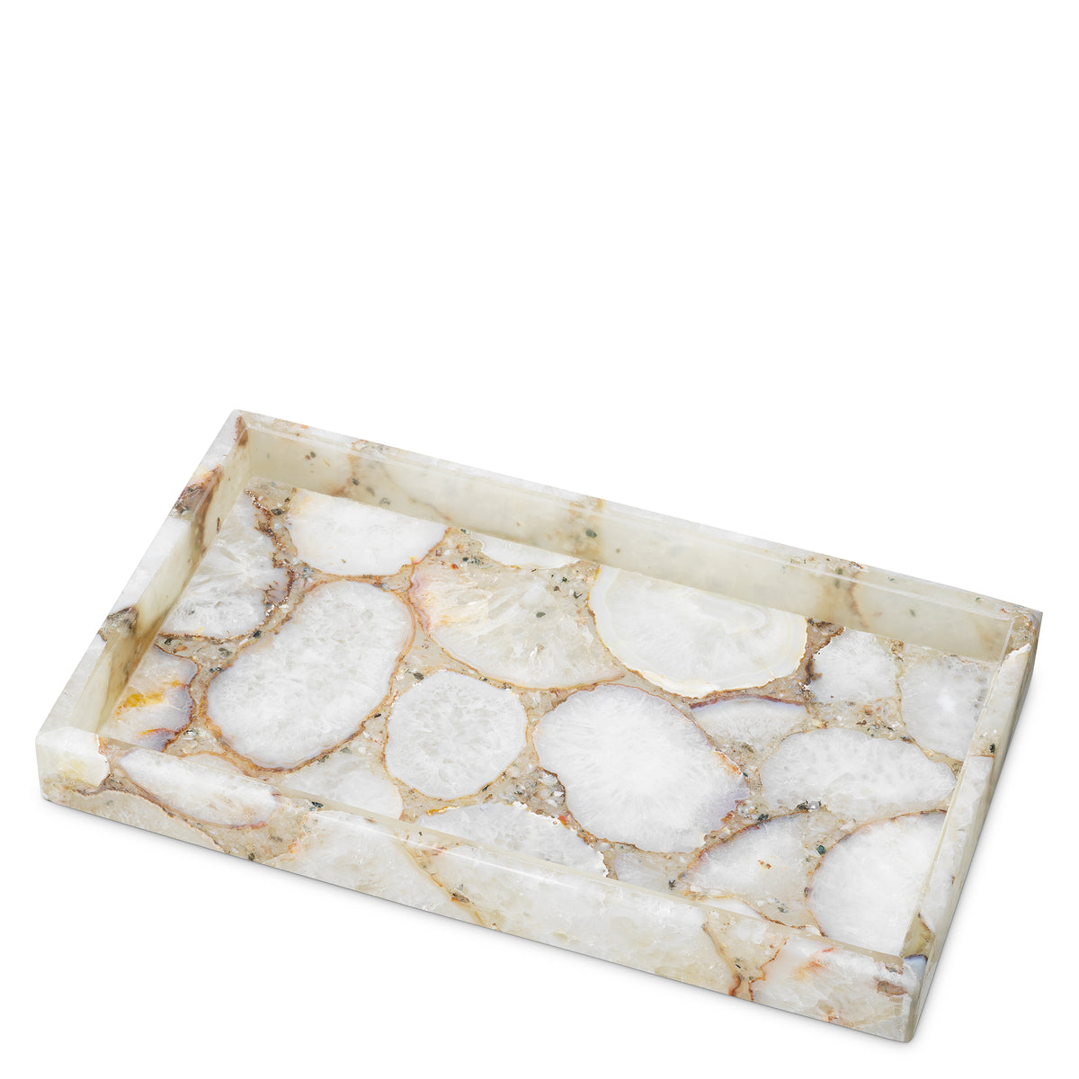 Tray Sonora Rectangular Agate Stone Eichholtz