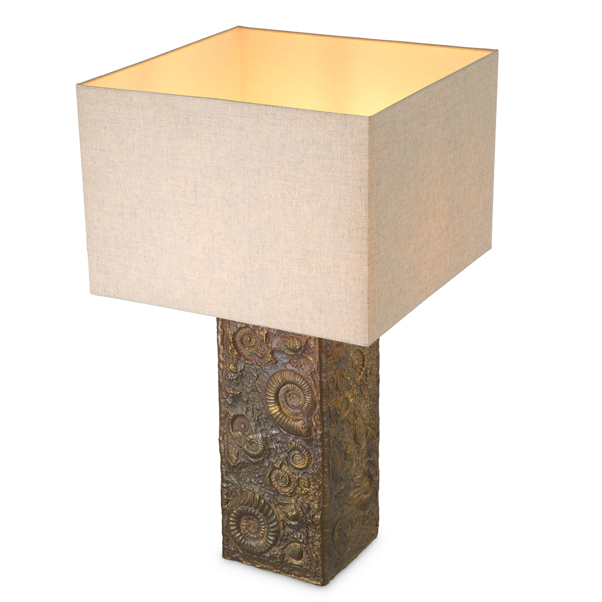 Table Lamp Kamari Vintage Brass Finish Incl Shade Eichholtz
