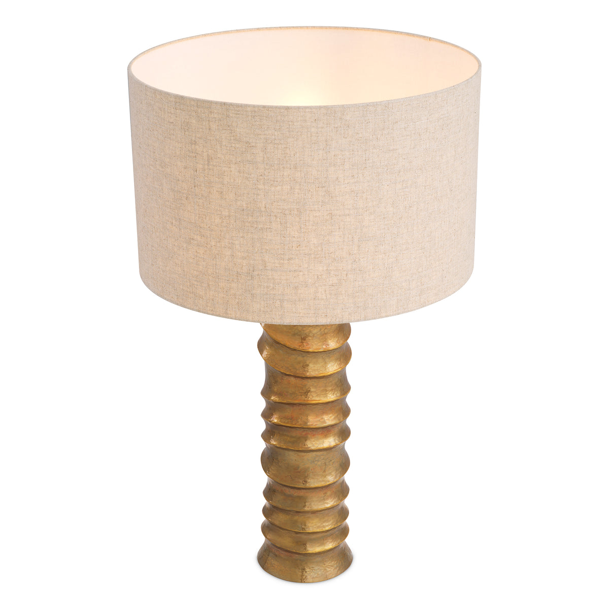 Table Lamp Gilardon Vintage Brass Finish Incl Shade Eichholtz