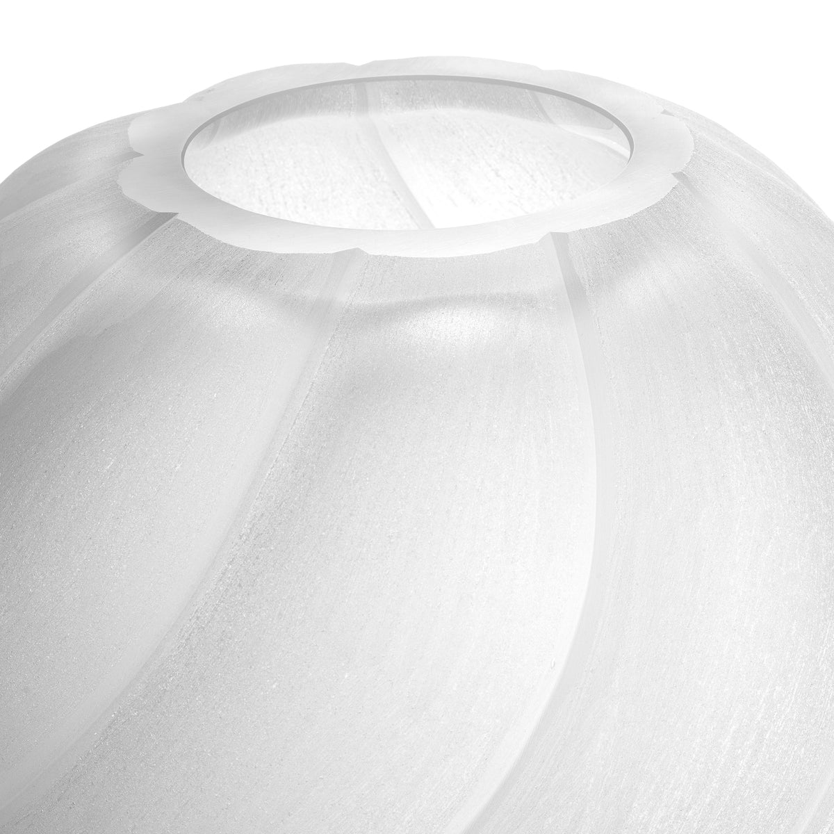 Vase Sicilia Large White Glass Eichholtz