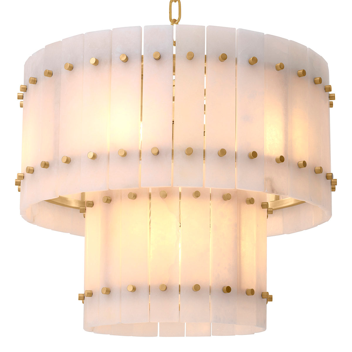 Chandelier Ruby Small Alabaster Antique Brass Finish Alabaster Eichholtz