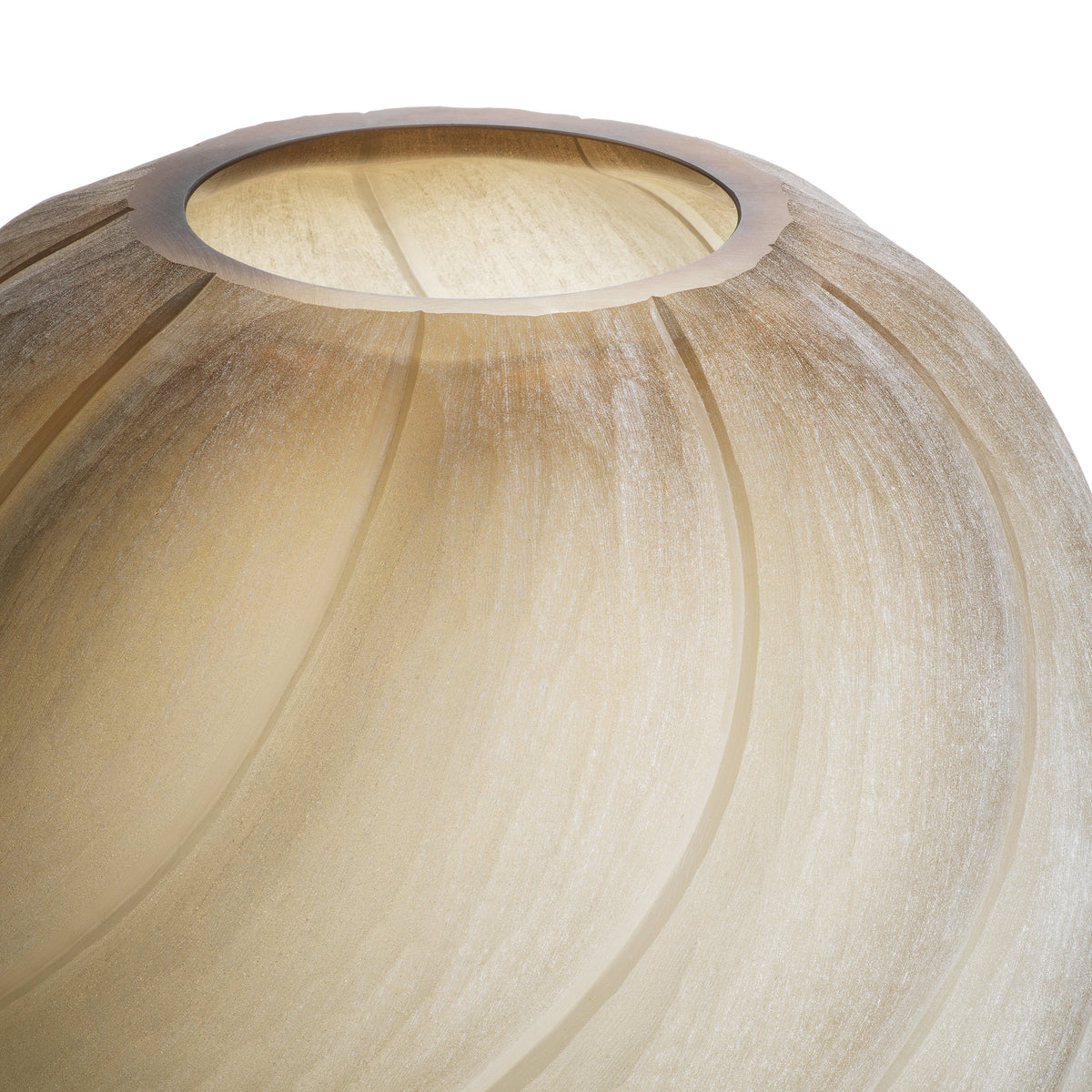 Vase Sicilia Large Light Brown Glass Eichholtz