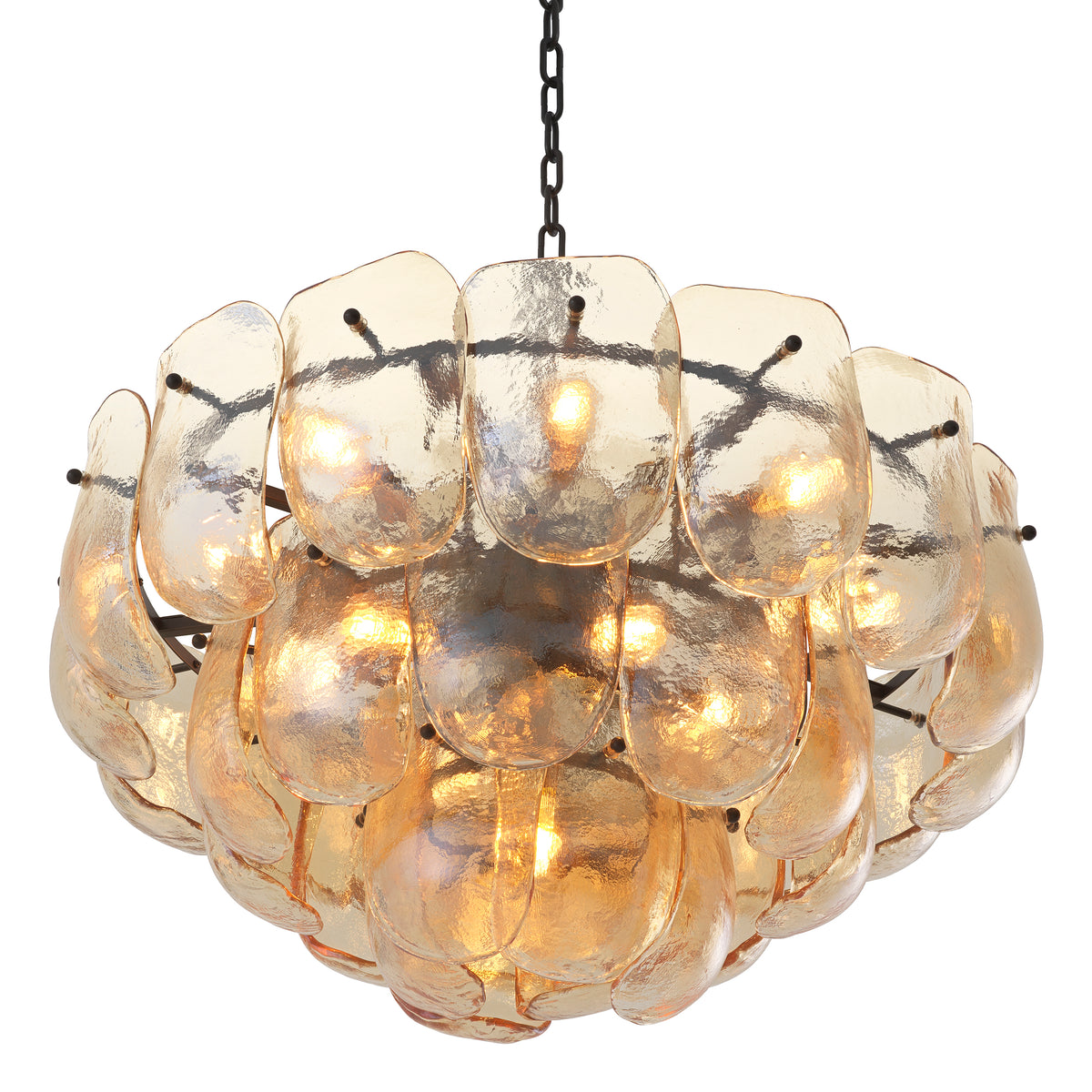 Chandelier Gustave Champagne Coloured Glass Eichholtz
