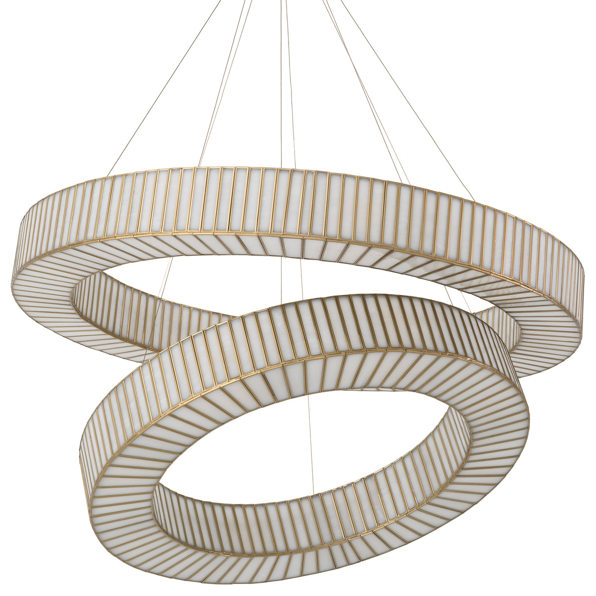 Chandelier Monari Antique Brass Finish Eichholtz