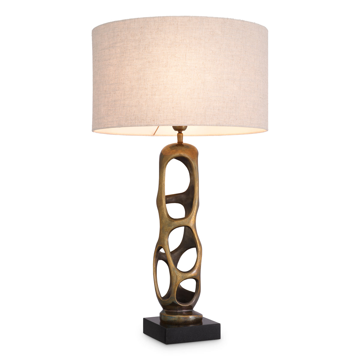 Table Lamp Kearny Vintage Brass Finish Incl Shade Eichholtz