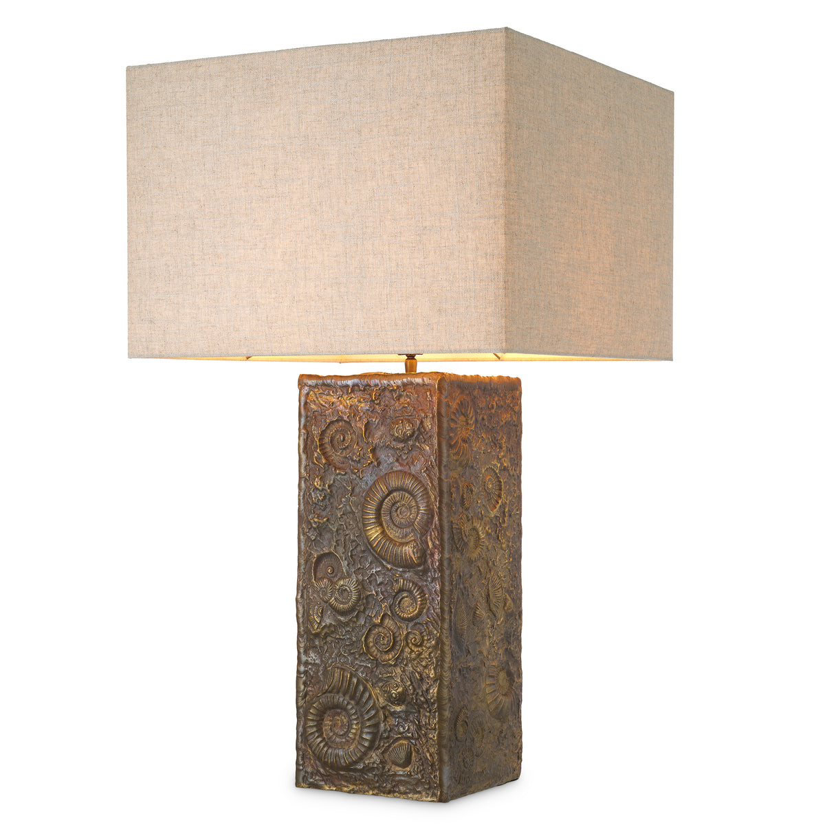 Table Lamp Kamari Vintage Brass Finish Incl Shade Eichholtz