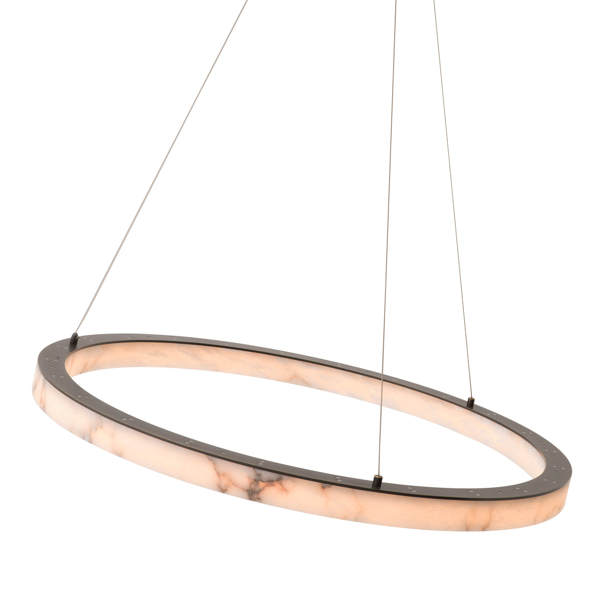 Chandelier Sankt Gallen Large Bronze Highlight Finish Alabaster Eichholtz