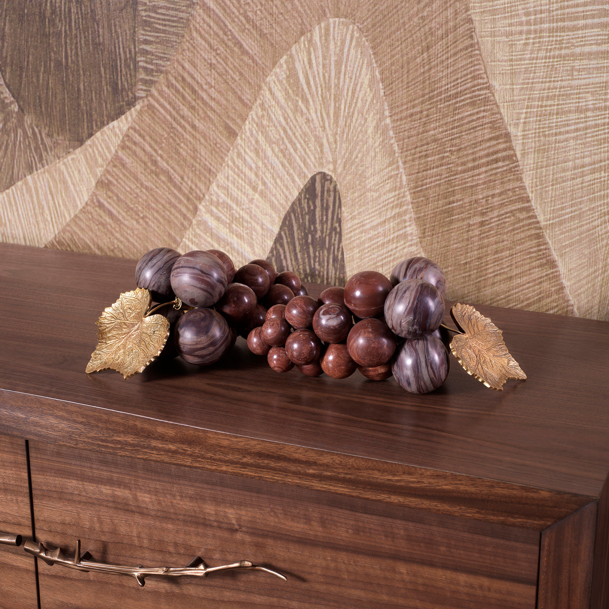 Object Vintage Grapes Red Marble Eichholtz