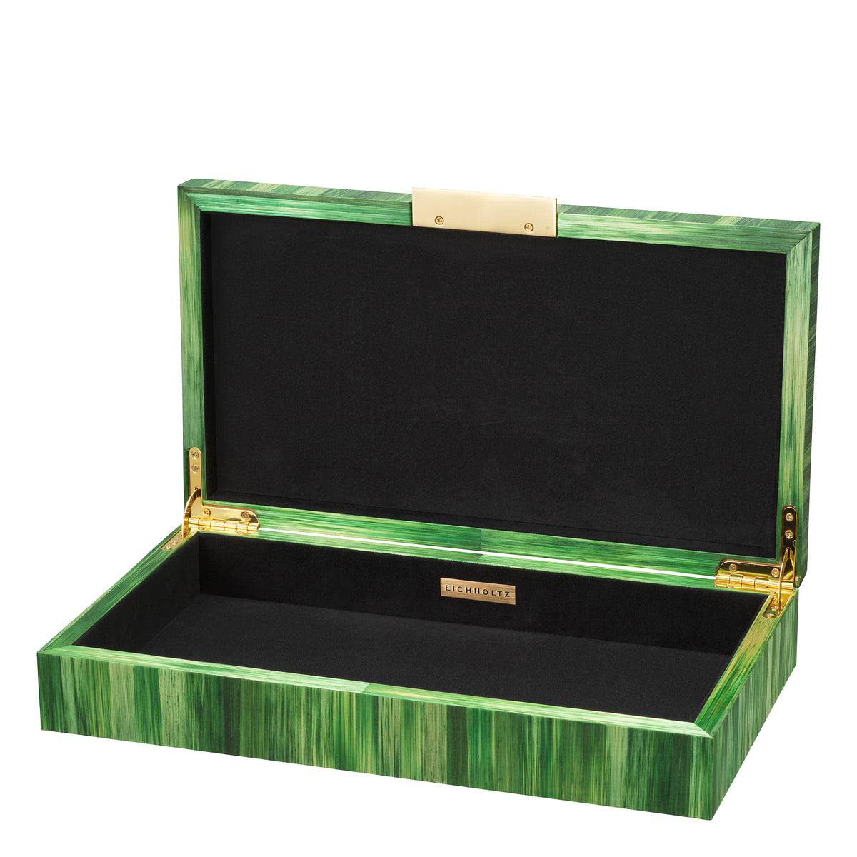 Box Harvard Straw Marquetry Green Eichholtz