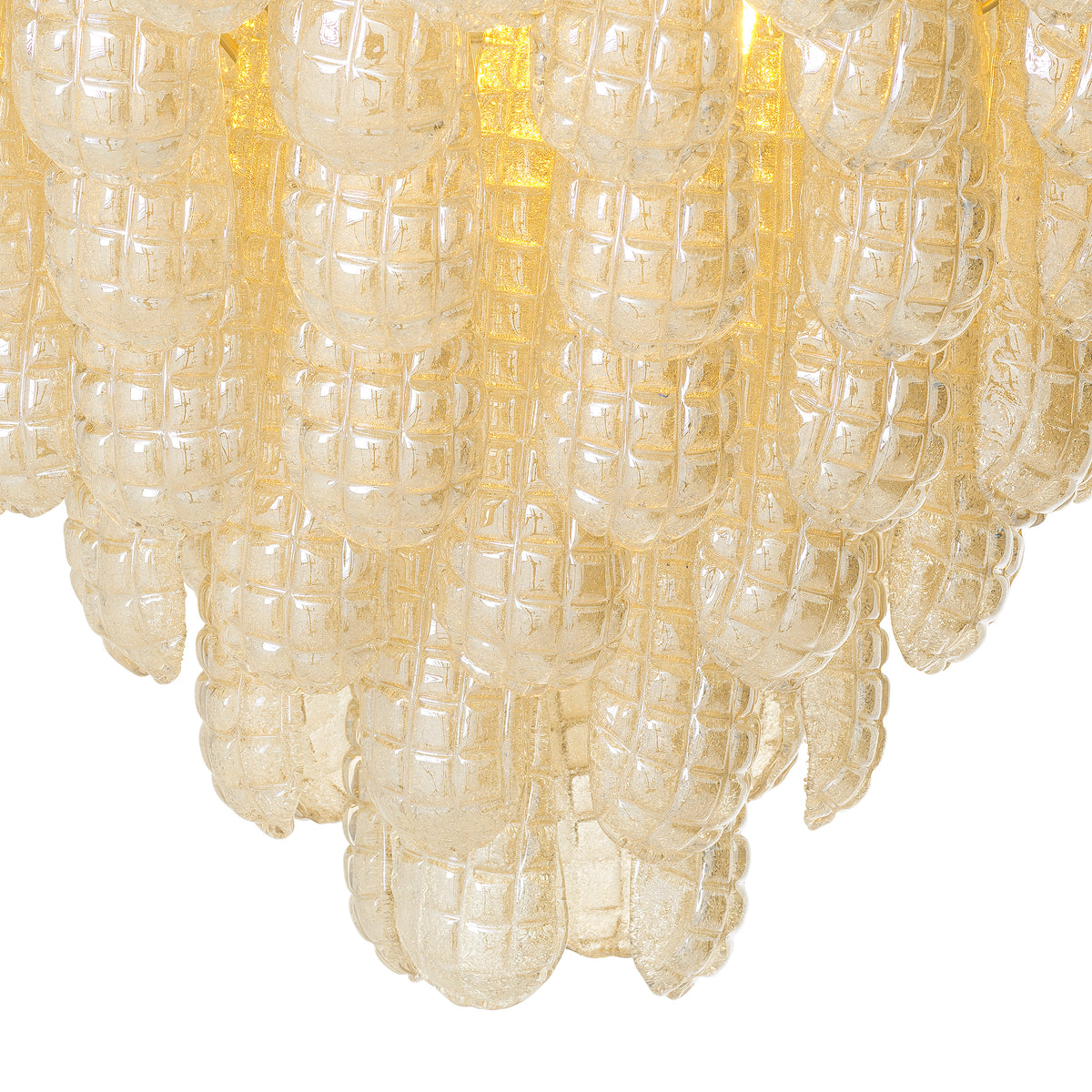 Chandelier Chaves Large Champagne Colored Glass Eichholtz