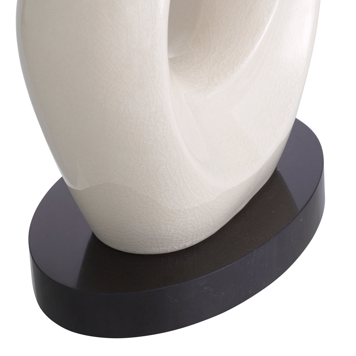 Table Lamp Macias Crackled White Ceramic Incl Shade Eichholtz