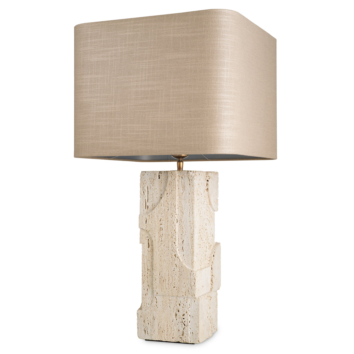 Table Lamp Mazzini Travertine Incl Shade Eichholtz