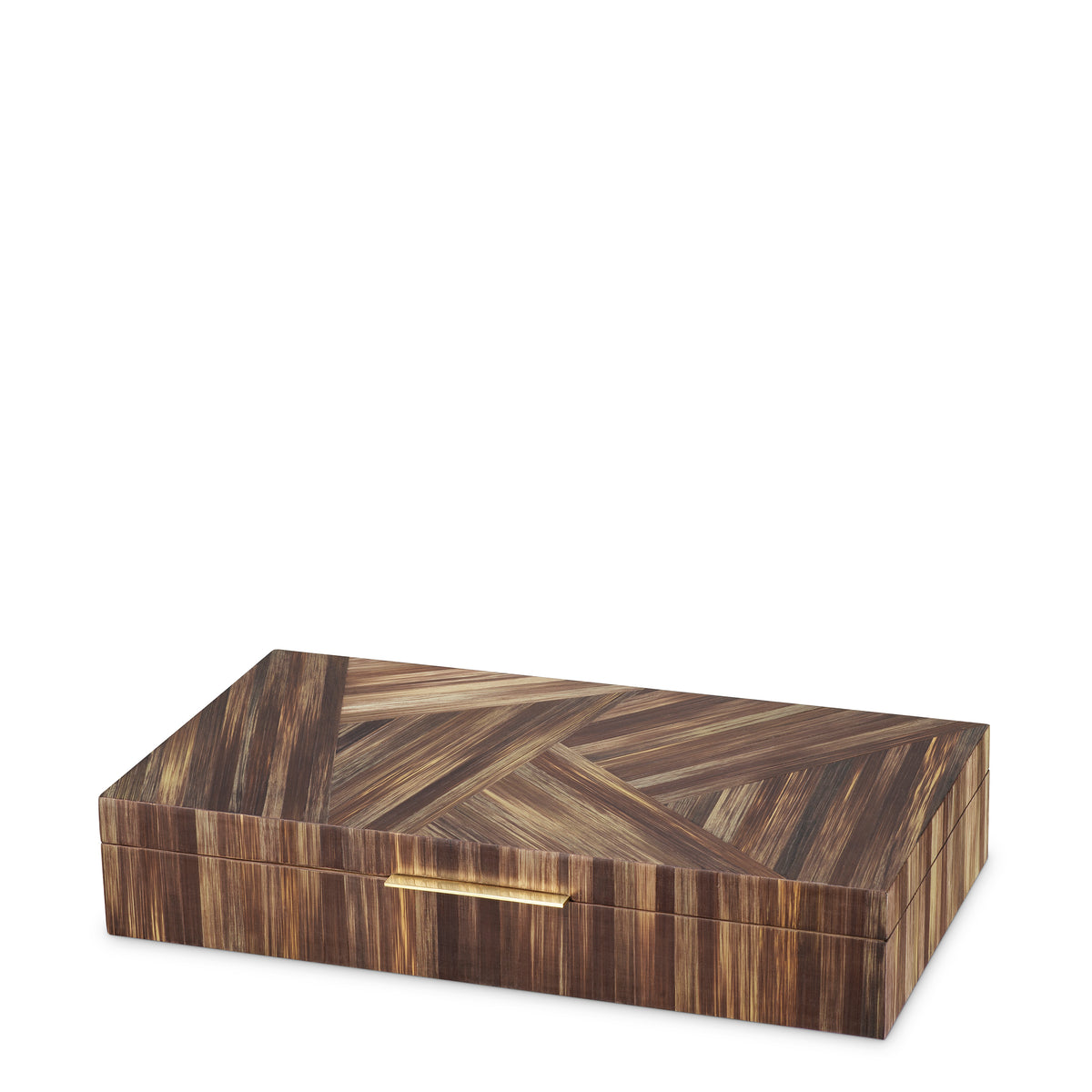 Box Harvard Straw Marquetry Brown Eichholtz