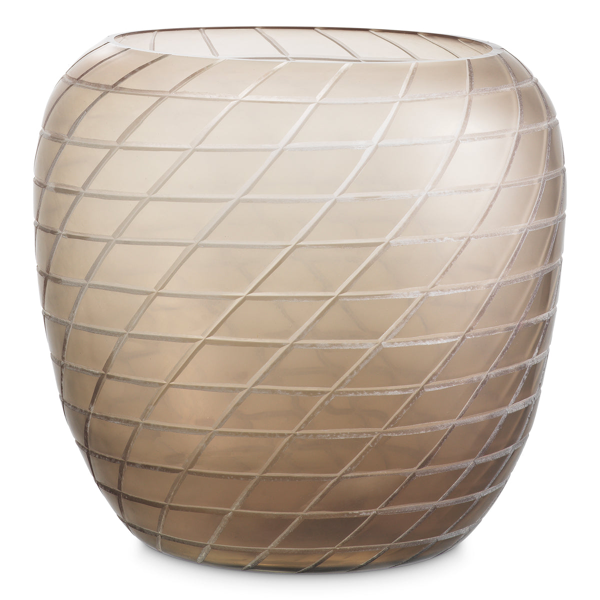 Vase Tarano Small Matte Sand Color Glass Eichholtz