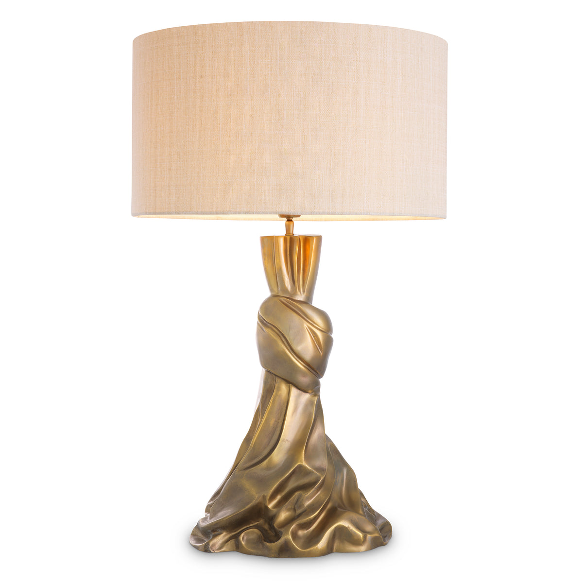 Table Lamp Banyan Vintage Brass Finish Incl Shade Eichholtz