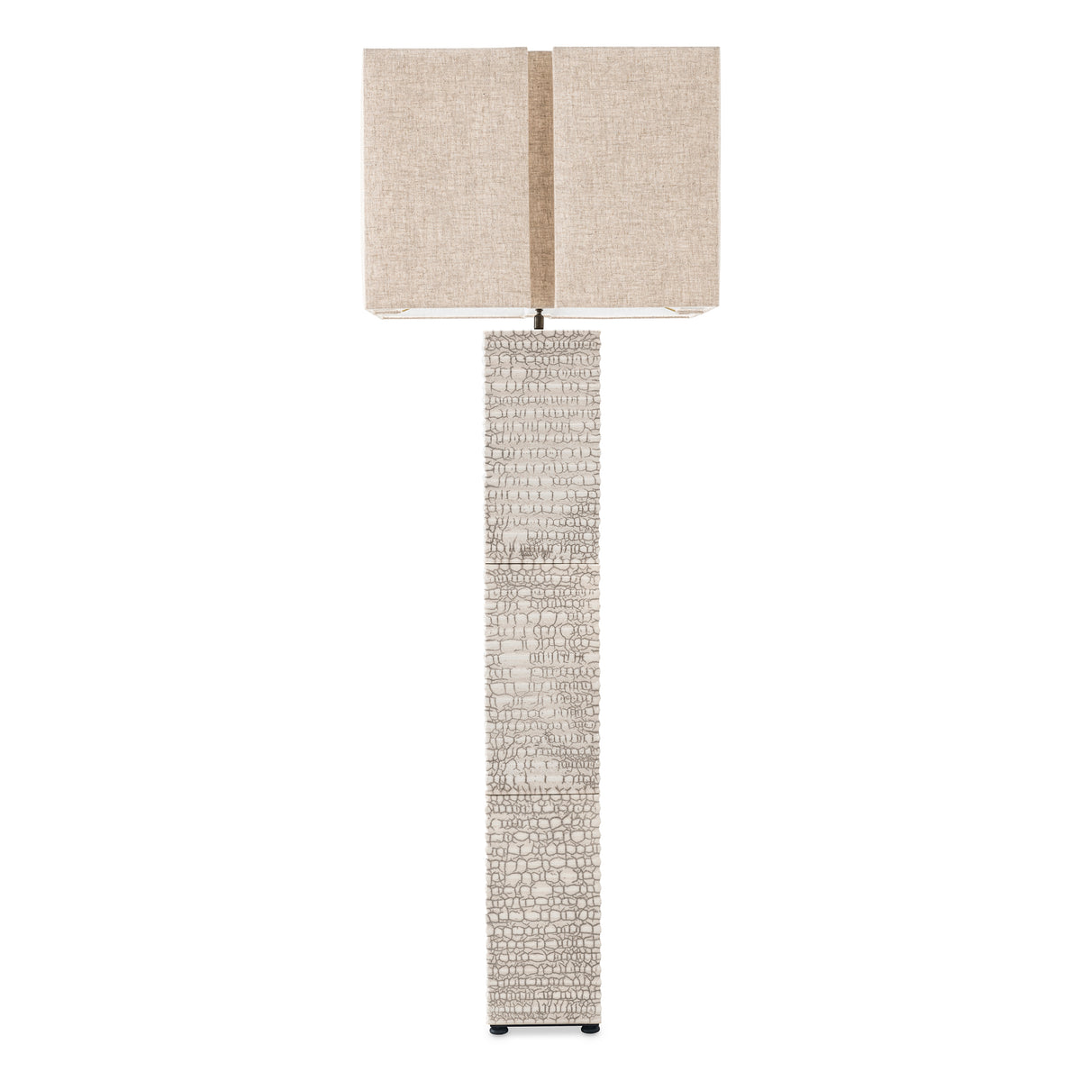 Floor Lamp Division Raku Ceramic Crackled White Incl Shade Eichholtz