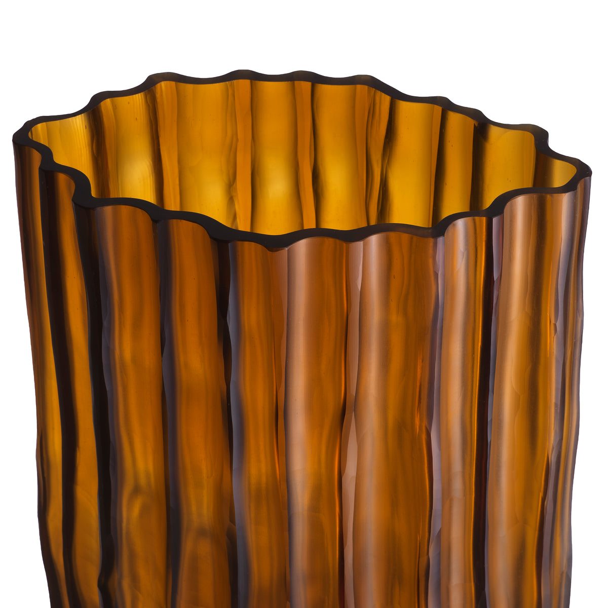 Vase Vivente Small Amber Glass Eichholtz