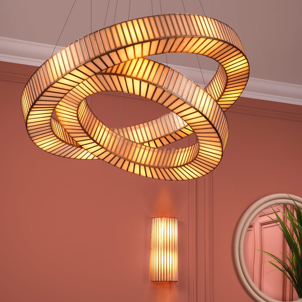 Chandelier Monari Antique Brass Finish Eichholtz