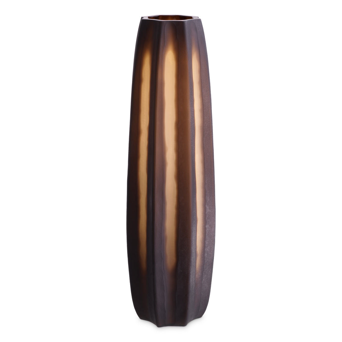 Vase Tiara Large Dark Brown Glass Eichholtz