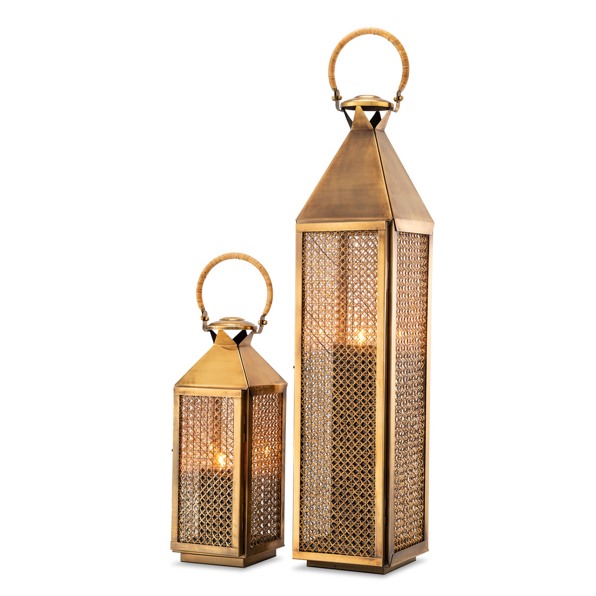 Hurricane Festival Small Vintage Brass Finish Eichholtz