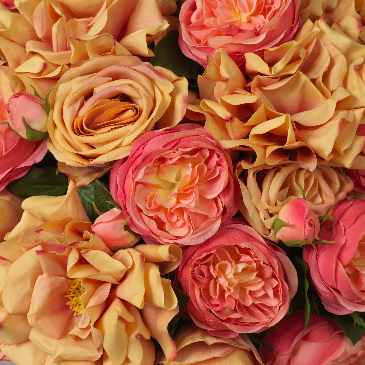 Bouquet Of Roses Real Touch Three Tone Peach 72 Pieces / 3 Varieties Eichholtz