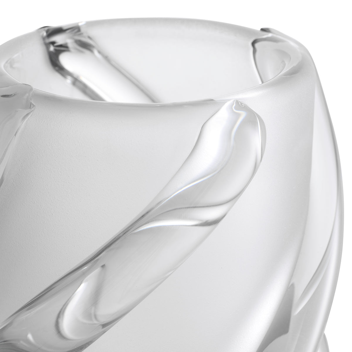 Vase Celestino Small Frosted White Glass Eichholtz