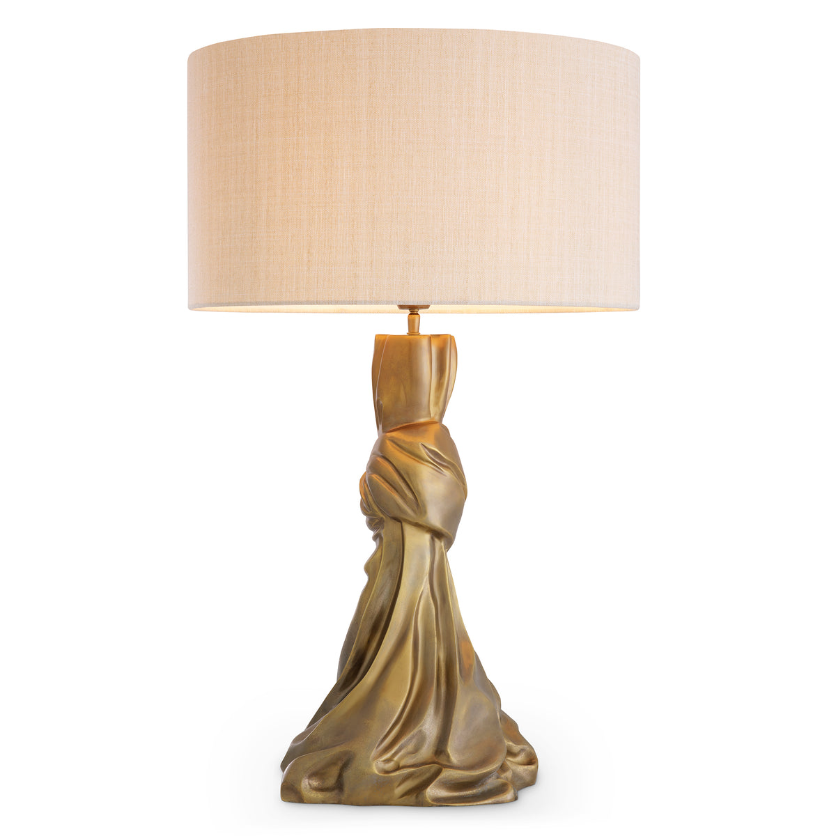 Table Lamp Banyan Vintage Brass Finish Incl Shade Eichholtz