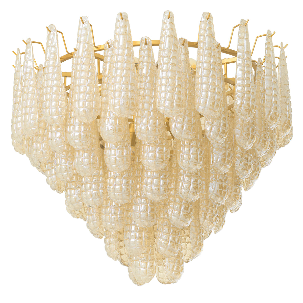 Chandelier Chaves Large Champagne Colored Glass Eichholtz